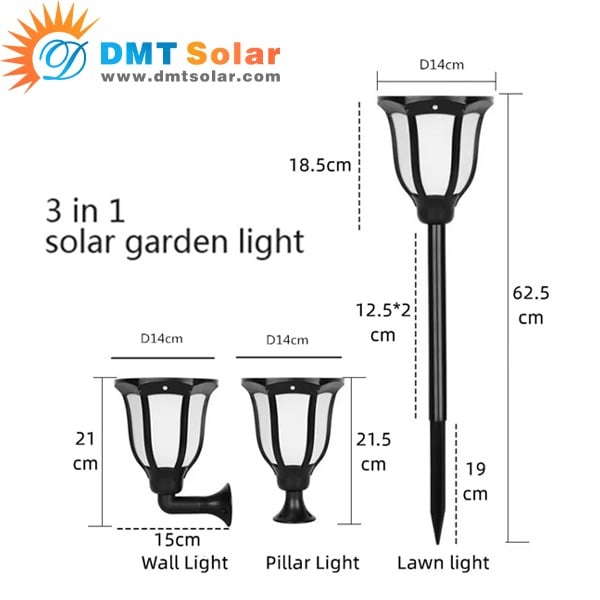 Đèn năng lượng mặt trời hiệu ứng ngọn lửa 3 trong 1 CD22-Flame